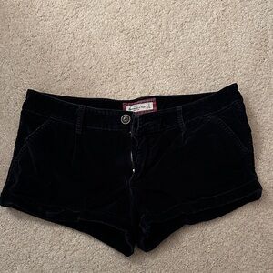 Abercrombie & Fitch Black velvet Shorts
